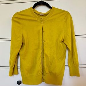 JCrew Factory Jackie” Cardigan Sweater (Mustard)